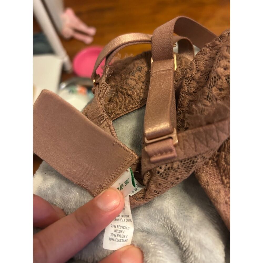 aerie Lace Wireless Bra in Mauve pink - Picture 4 of 7